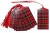 Pack 10 Gift Tags with Ribbon Ties - TARTAN