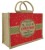 LARGE Open Jute Bag with Cotton Corded Handles - 35x15x25cm high - CHRISTMAS