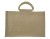 MEDIUM Open Jute Bag with Cotton Corded Handles - 30x12x20cm high - NATURAL