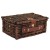 Hamper Gift Basket Kit - 12'' VINTAGE BROWN HAMPER / RED ACCESSORIES