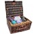 Superior VINTAGE BROWN WICKER Hamper (14'') 36x30x16cm - MEDIUM