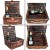 Hamper Gift Basket Kit - 14'' VINTAGE BROWN HAMPER / RED ACCESSORIES