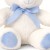 Eco Friendly BABY BEAR by Keel Toys - 15cm CREAM/BLUE