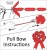 Pull Bows - 50mm - RED (pk10)