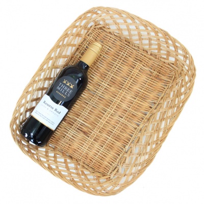 Openweave Wicker Tray Basket - 42x33x7cm