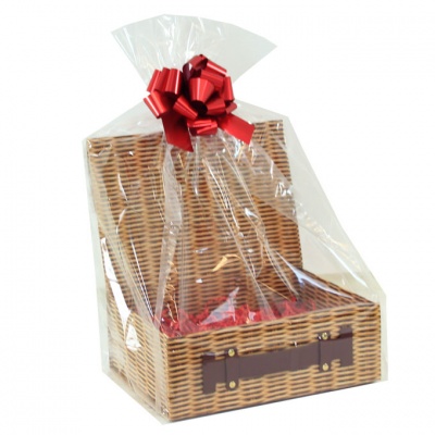 Complete Gift Hamper Kit - (md) Wicker Hampabox / RED ACCESSORIES