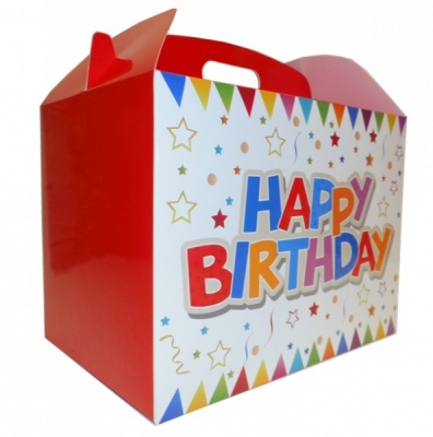 Gable Box - 24x18x16 (pk 10 Large) - HAPPY BIRTHDAY