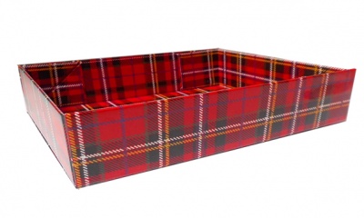 Easy Fold Gift Tray (30x20x6cm) - Medium TARTAN