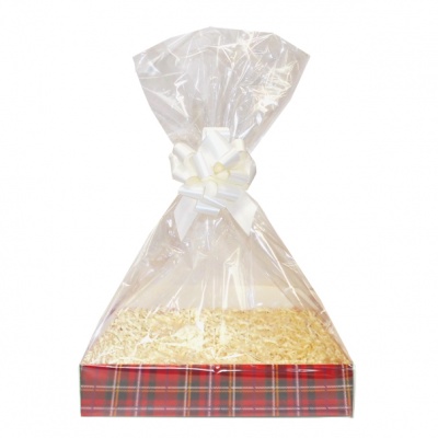 Complete Gift Basket Kit - (Medium) TARTAN EASY FOLD TRAY / CREAM ACCESSORIES