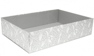 Easy Fold Gift Tray (35x24x8cm) - Large SILVER VINE