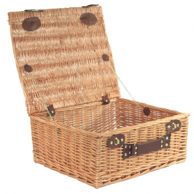 Superior NATURAL WICKER Hamper (18'') 45x38x20cm - LARGE