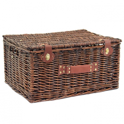 Superior VINTAGE BROWN WICKER Hamper (21'') 54x40x27cm - X-LARGE