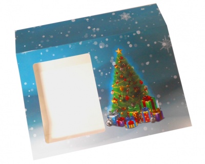 Sleeve with Window - 35x24x8cm (pk 10 Large) - CHRISTMAS TREE