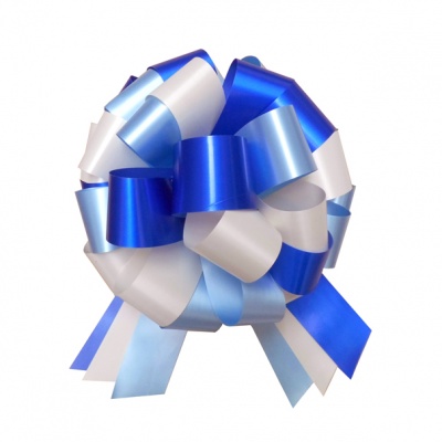 Multi-Colour Bow with 6m matching ribbon - BLUE/CREAM/NAVY