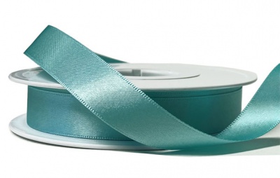 Eco Friendly Double Faced Satin Ribbon - 15mm x 20m - TURQUOISE BLUE