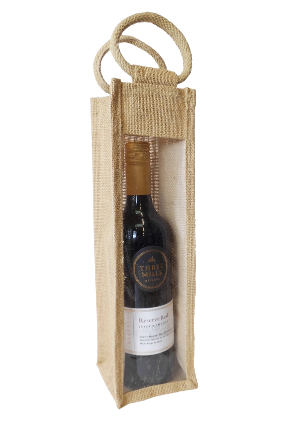 Jute Wine Bottle Carrier Bag