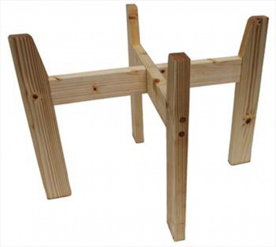 Wooden Stand for Shopping Baskets - NATURAL (large)