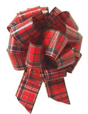 Pull Bows - 50mm - TARTAN (pk10)